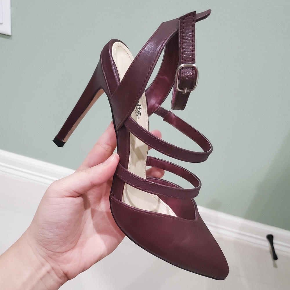 Burgundy Pointy Toe Pumps